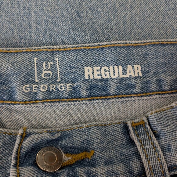 GEORGE, NWT, Blue 100% Cotton Denim Straight Leg Jeans; Men's Size 31 x 30 - Picture 3 of 4